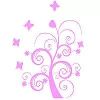 Kliknite za detalje - Zidni tatoo Dream Tree U06B 106x150cm FF99FF