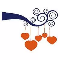Kliknite za detalje - Zidni tatoo Under the Hearts R04 80x60cm 1E235D DB5316