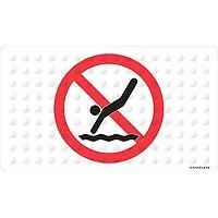 Kliknite za detalje - Kikkerland Podloga protiv klizanja u kadi No Diving HW09