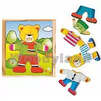 Kliknite za detalje - WoodyLand puzzle Obuci Medu Tatu 90010