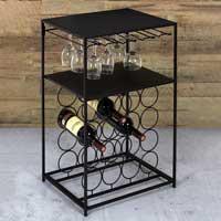 Mini bar Polica za vino sa držačem za čaše
