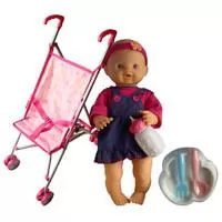 Kliknite za detalje - Content Toys Lutka 38cm sa kolicima 6240233