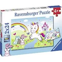 Kliknite za detalje - Ravensburger Puzzle slagalice 2x24 dela Bajka sa jednorogom 07828