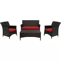 Kliknite za detalje - Garnitura Lounge Set Kona Indocoffee - 2 Fotelje + Dvosed + Sto + Jastuci