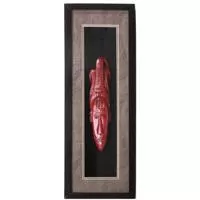 Kliknite za detalje - Uramljena Afrička maska AFFALA 15x45cm Crvena