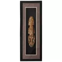 Kliknite za detalje - Uramljena Afrička maska AFFALA 15x45cm Narandžasta