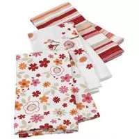 Kliknite za detalje - Kuhinjska krpa - set od 3 krpe Sakura 50x70cm crvena