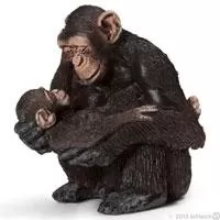 Kliknite za detalje - Schleich Divlje Životinje - Šimpanza, ženka sa mladunčetom 14679