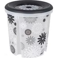 Kliknite za detalje - Curver okrugla kutija za odlaganje Black Daisy CU 00300-B04