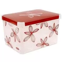 Kliknite za detalje - Curver kutija za odlaganje 25l Red&White CU 04711-L05