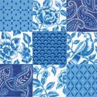 Kliknite za detalje - PapStar troslojne salvete - Indigo Check 20 komada 33x33 PS PS 16581