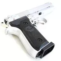 Kliknite za detalje - Airsoft replika pištolja Beretta 92 spring nikl GAH-9902S 003648