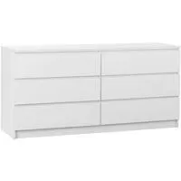 Kliknite za detalje - Komoda Willer 3+3 fioke bela