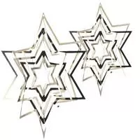 Kliknite za detalje - Novogodišnji 3D ukras Star 2 komada