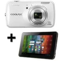 Kliknite za detalje - Nikon Digitalni Fotoaparat CoolPix S800c Beli + Tablet Prestigio 3670B