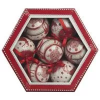 Kliknite za detalje - Novogodišnji ukrasi kugle 1/7 75 mm D2 0181003