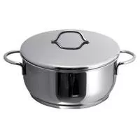 Kliknite za detalje - Metalac plitka šerpa sa poklopcem Gracia Inox 16cm 7968