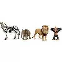 Kliknite za detalje - Schleich® Figure Divlje životinje Afričke životinje - Lav, zebra, slon, šimpanza 42721