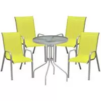 Kliknite za detalje - Baštenska Garnitura Fresh Lime - 4 Stolice + Sto