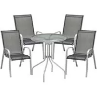 Kliknite za detalje - Garnitura za Dvorište i Terasu Provance Glass - 4 Stolice + Sto