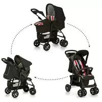 Kliknite za detalje - Hauck Trio Set - Kolica sa nosiljkom i autosedištem Shopper Rainbow Black 5050057