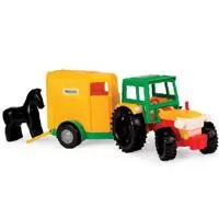 Kliknite za detalje - Dečija igračka traktor sa prikolicom za konje Wader 35001