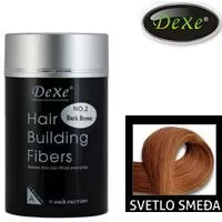 Kliknite za detalje - Preparat za proređenu kosu Dexe Hair Building Fibers 22g svetlo smeđa
