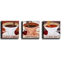 Kliknite za detalje - Mocha Set - Komplet od tri slike - 33x33 DA x 3