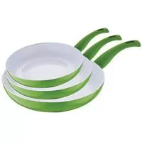 Kliknite za detalje - Bergner Keramički tiganji - Set od 3 kom Renberg green RB-1008-G