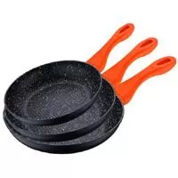 Kliknite za detalje - Bergner Tiganji sa mermernom oblogom - Set od 3 kom Renberg orange RB-1124-O