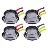 Kliknite za detalje - Bergner Tiganji od karbon čelika - Set od 3 kom Renberg multicolor RB-1507