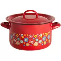 Kliknite za detalje - Metalac duboka šerpa sa poklopcem Summer crvena 18cm 123437