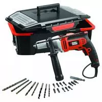 Kliknite za detalje - Električna čekić bušilica u koferu sa 20 delova pribora Black&Decker KR705AST2