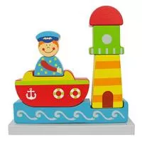 Kliknite za detalje - Drvene kocke sa magnetima 4Kids Mornar 22564