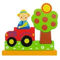 Kliknite za detalje - Drvene kocke sa magnetima 4Kids Zemljoradnik 22564
