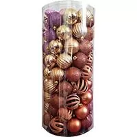 Kliknite za detalje - Ukrasi Za Novogodišnju Jelku - 101 Kugla purple gold brown