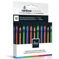 Kliknite za detalje - Ukrasne rođendanske svećice sa plamenom u boji Rainbow Moments BDAY-A-12