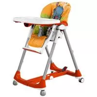 Kliknite za detalje - Peg Perego Visoka stolica za bebe Prima Pappa Diner Hippo Arancio