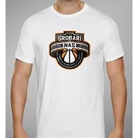 Kliknite za detalje - Grobari Za Nas Majica KK Partizan Bela L