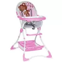 Kliknite za detalje - Bertoni Lorelli Visoka stolica za bebe Bravo Pink Bear 10100061511