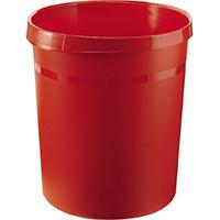 Korpa za otpatke 18l, okrugla plastična crvena 05KD02D