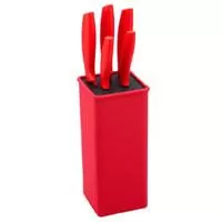 Kliknite za detalje - Bergner Nož set 5 kom  na stalku Renberg red RB-2510-R