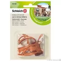 Kliknite za detalje - Schleich Domaće životinje - Uzde i kaubojsko sedlo za konja 42122