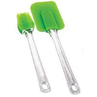 Bergner Silikonska spatula i četkica Renberg green RB-3653-GR