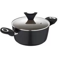 Kliknite za detalje - Bergner Keramička šerpa sa poklopcem 5l Allure Black BG-6624