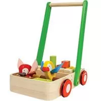 Kliknite za detalje - Plan Toys Drvena kolica sa geometrijskim oblicima hodalica Ptice 5176