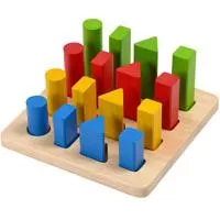 Kliknite za detalje - Plan Toys Drvena igračka sorter tabla sa geometrijskim oblicima 5125