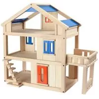 Kliknite za detalje - Plan Toys drvena kućica za lutke sa terasom 7150