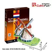 Kliknite za detalje - CUBIC FUN Holandska Vetrenjača Mlin Maketa 3D Puzzle P176