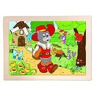Kliknite za detalje - WoodyLand Drveni puzzle Mačak u čizmama 91157